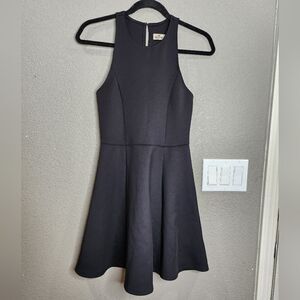 Hollister black fit and flare mini dress